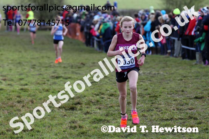 Girls under-13s 2019 British Athletics Inter Counties Cross Country, Prestwood Hall, Loughborough. Photo:  David T. Hewitson/Sports for All Pics